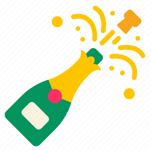 Champagne, spray, celebration, open, bottle icon - Download on Iconfinder