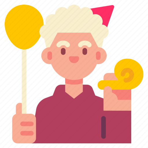 Party, celebration, holiday, happy, balloon icon - Download on Iconfinder