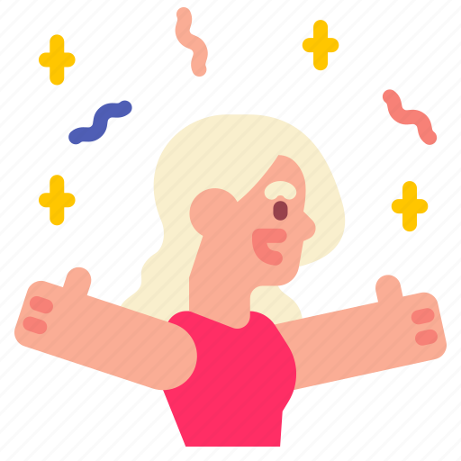Party, woman, happy, success, celebration icon - Download on Iconfinder