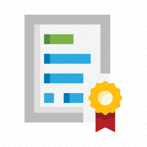 Certificate, diploma, patent, document, paper, seal, graduate icon - Download on Iconfinder