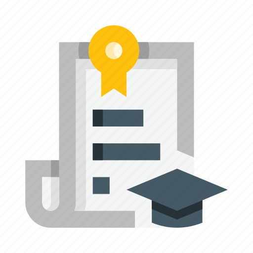 Certificate, diploma, roll, graduate, patent, document, seal icon - Download on Iconfinder