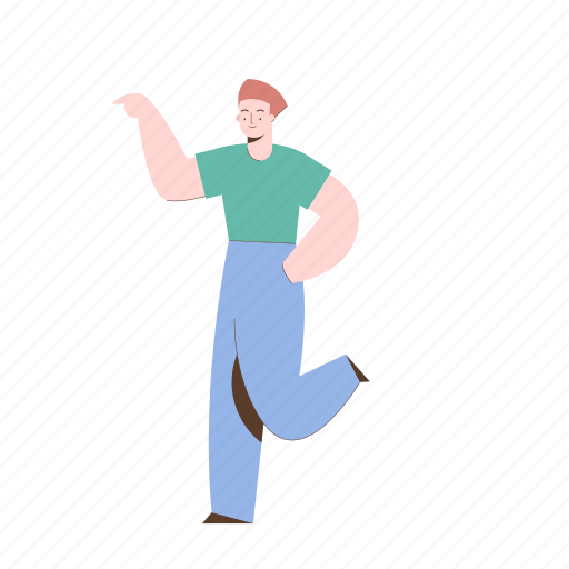 Character, builder, gesture, casual, man, male, person illustration - Download on Iconfinder