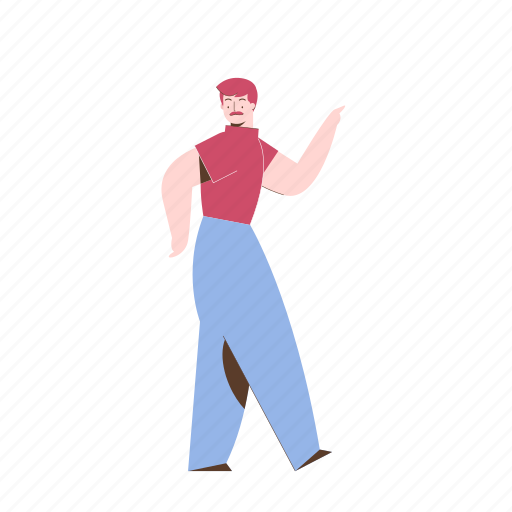 Character, builder, gesture, guy, man, male, person illustration - Download on Iconfinder