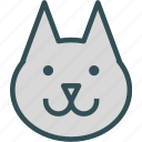 animal, avatar, character, dog, profile, smileface, wolf 