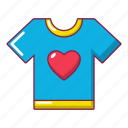 cartoon, hand, heart, object, shirt, tee, template