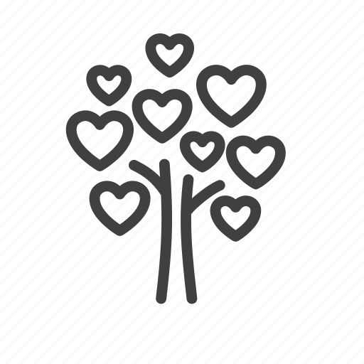 Grows, love, grows love, heart, tree, romance, valentine icon - Download on Iconfinder