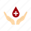 blood, charity, donate, donation, donor, drop, hand 