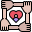 hand, heart, charitable, organization, donation 