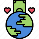 earth, planet, money, love, charitable, organization, donation