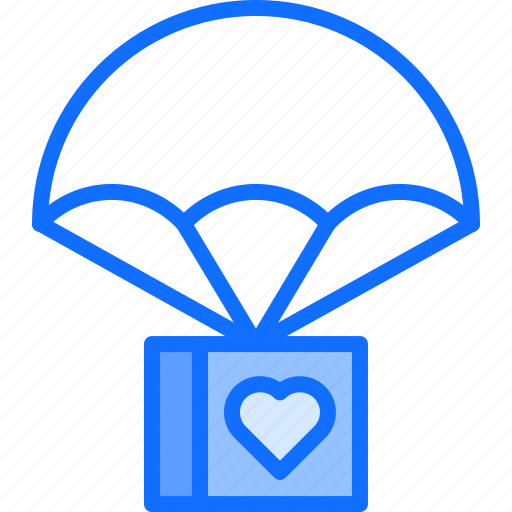 Box, love, parachute, charitable, organization, donation icon - Download on Iconfinder