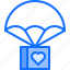 box, love, parachute, charitable, organization, donation 