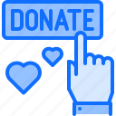 donate, click, button, love, hand, charitable, organization, donation