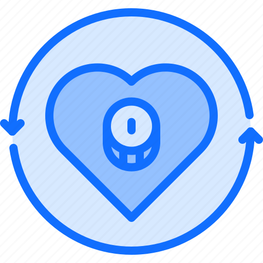 Love, recycling, money, coin, charitable, organization, donation icon - Download on Iconfinder