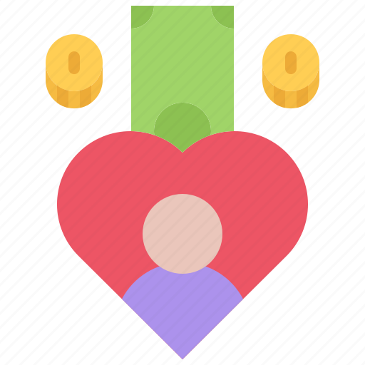 Love, money, coin, charitable, organization, donation icon - Download on Iconfinder