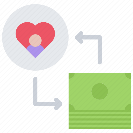 Love, money, exchange, purchase, charitable, organization, donation icon - Download on Iconfinder