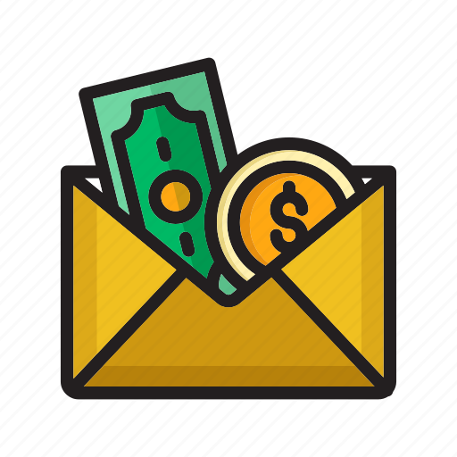 Donation envelope, envelope, donation, donate, dollar, coin icon - Download on Iconfinder