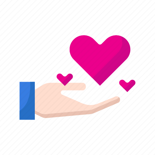 Donation, help, give, heart, hand, love icon - Download on Iconfinder