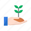 ecological, plant, hand, environment, heart 