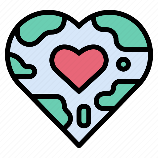 Charity, donation, heart, world, global, foundation icon - Download on Iconfinder