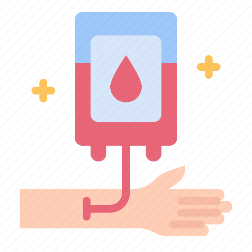 Blood, donation, bag, hand, healthcare, medical, charity icon - Download on Iconfinder