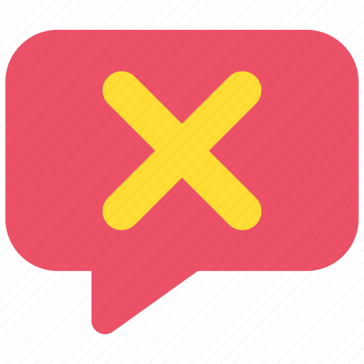 Cancel, chat, communication, error, message, repeal, social icon - Download on Iconfinder