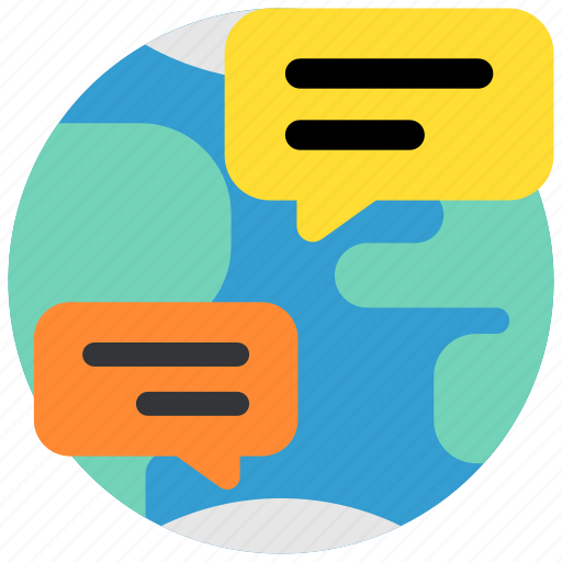 Chat, communication, message, network, planet, social, world icon - Download on Iconfinder