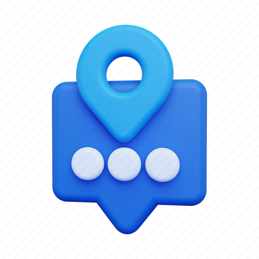 Chat, location, map, pin, message, communication, navigation 3D illustration - Download on Iconfinder