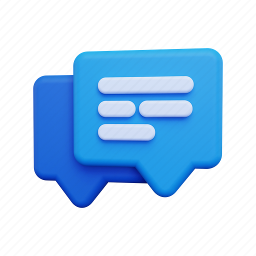 Discussion, communication, interaction, message, chat, talk, conversation 3D illustration - Download on Iconfinder