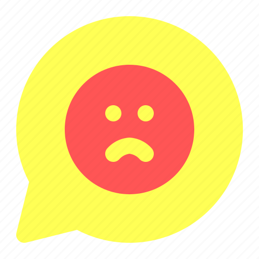 Chat, communication, sad, emoticon, bubble icon - Download on Iconfinder