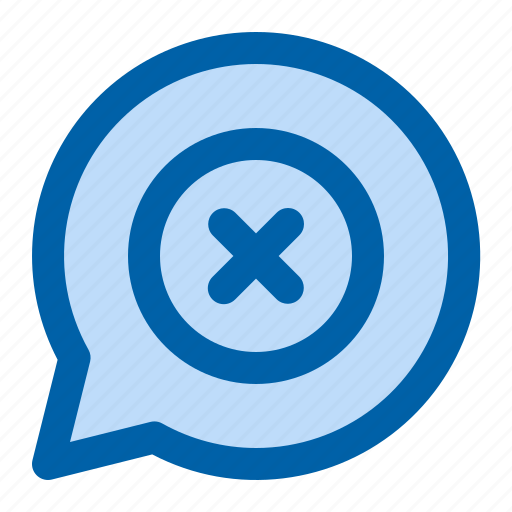 Chat, communication, error, bubble, delete icon - Download on Iconfinder