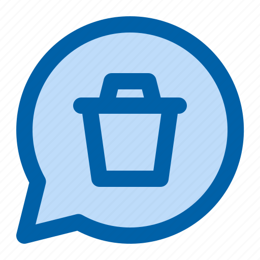 Chat, communication, bubble, delete, trash icon - Download on Iconfinder