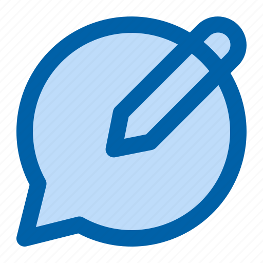 Chat, communication, bubble, edit, write icon - Download on Iconfinder