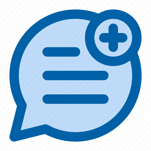 Chat, communication, speech, bubble, add icon - Download on Iconfinder