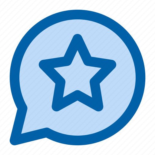 Chat, communication, speech, star, favorite icon - Download on Iconfinder