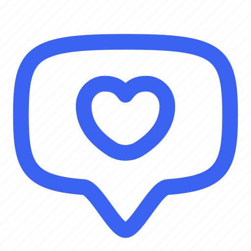 Chat, talk, message, comment, like, heart, messanger icon - Download on Iconfinder
