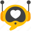 message, chat, bot, love, heart, chatbot, communication 