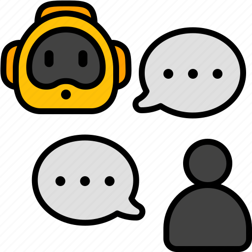 Conversation, chat, chatbot, bot, robot, user, communication icon - Download on Iconfinder