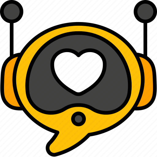 Message, chat, bot, love, heart, chatbot, communication icon - Download on Iconfinder