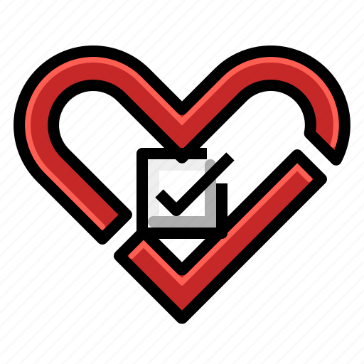 Check, favourite, heart, mark, passed icon - Download on Iconfinder