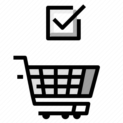 Basket, check, mark, passed icon - Download on Iconfinder
