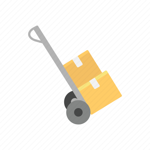 Delivery, delivery box, dolly, push cart icon - Download on Iconfinder