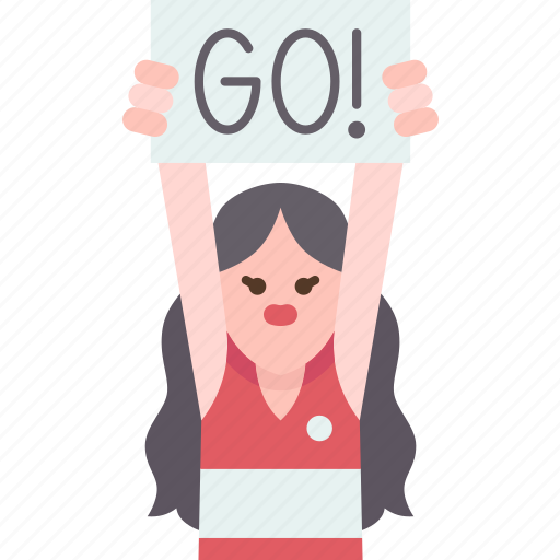 Cheerleader, board, support, cheerful, cheering icon - Download on Iconfinder