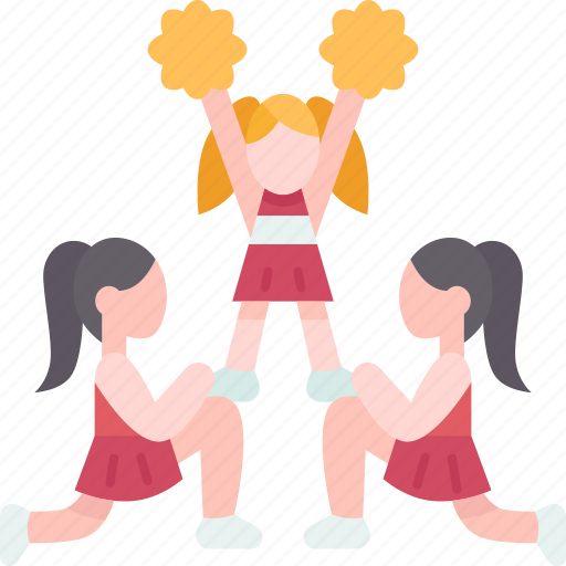 Cheerleader, pyramid, formation, choreography, perform icon - Download on Iconfinder