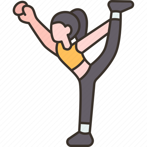 Cheerleader, balance, pose, fitness, body icon - Download on Iconfinder