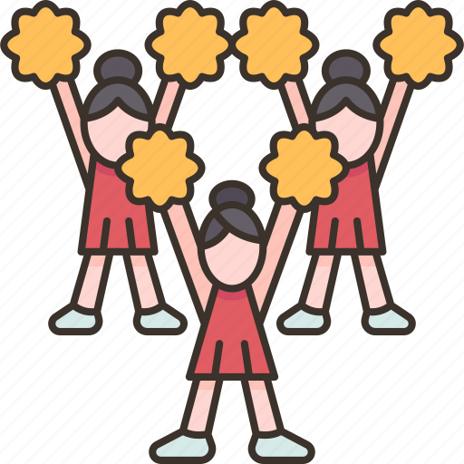 Cheerleader, group, team, cheer, supporter icon - Download on Iconfinder