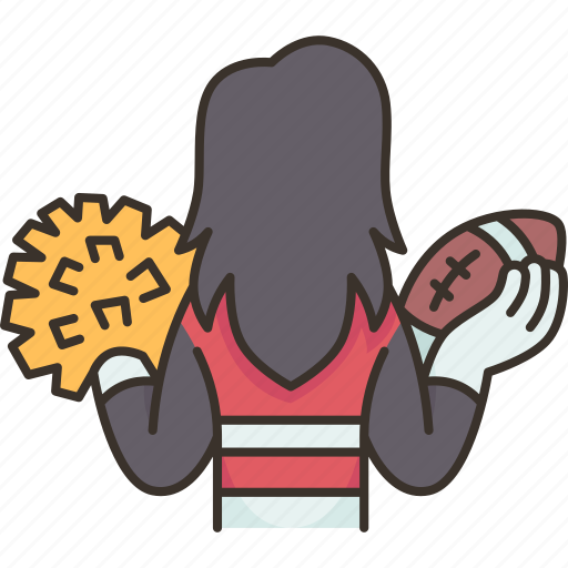 Cheerleader, pom, football, sport, entertainment icon - Download on Iconfinder