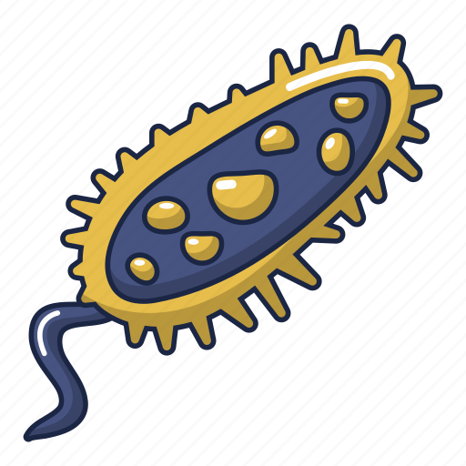 Bacteria, biology, cartoon, cell, illness, microbe, object icon - Download on Iconfinder