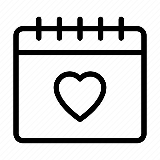 Calendar, dating, heart, love, valentine icon - Download on Iconfinder