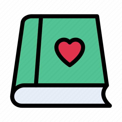 Book, heart, love, romance, valentine icon - Download on Iconfinder