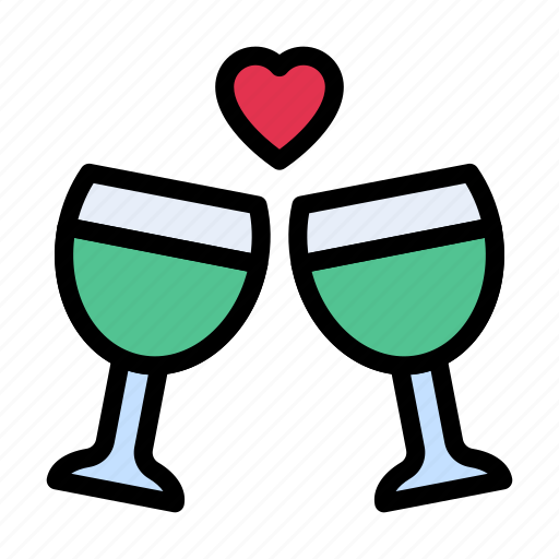 Champagne, dating, drinks, love, romance icon - Download on Iconfinder